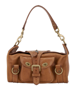 Alana Shoulder Bag, Leather, Tan, 103020, DB, 3*